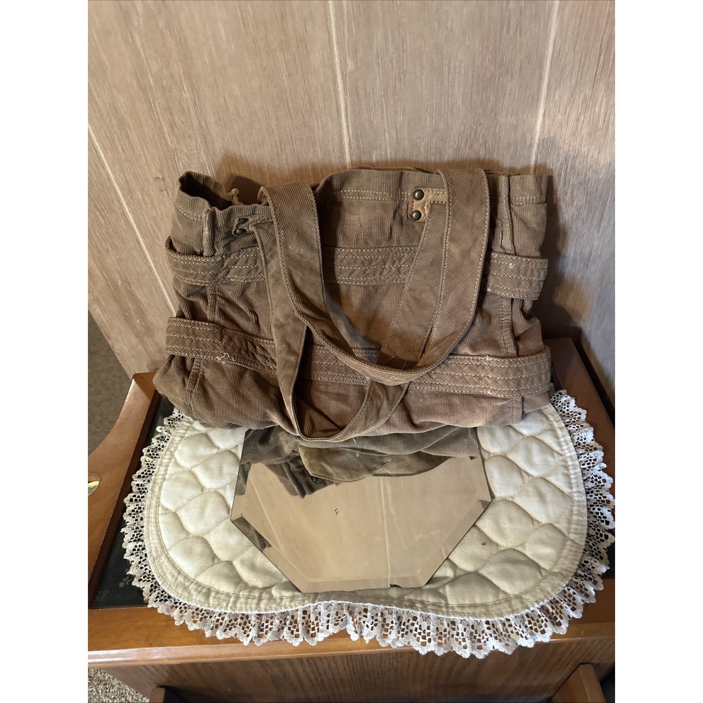 Vintage Corduroy Brown Gap Large Hobo Computer Messenger Bag - Picture 3 of 13